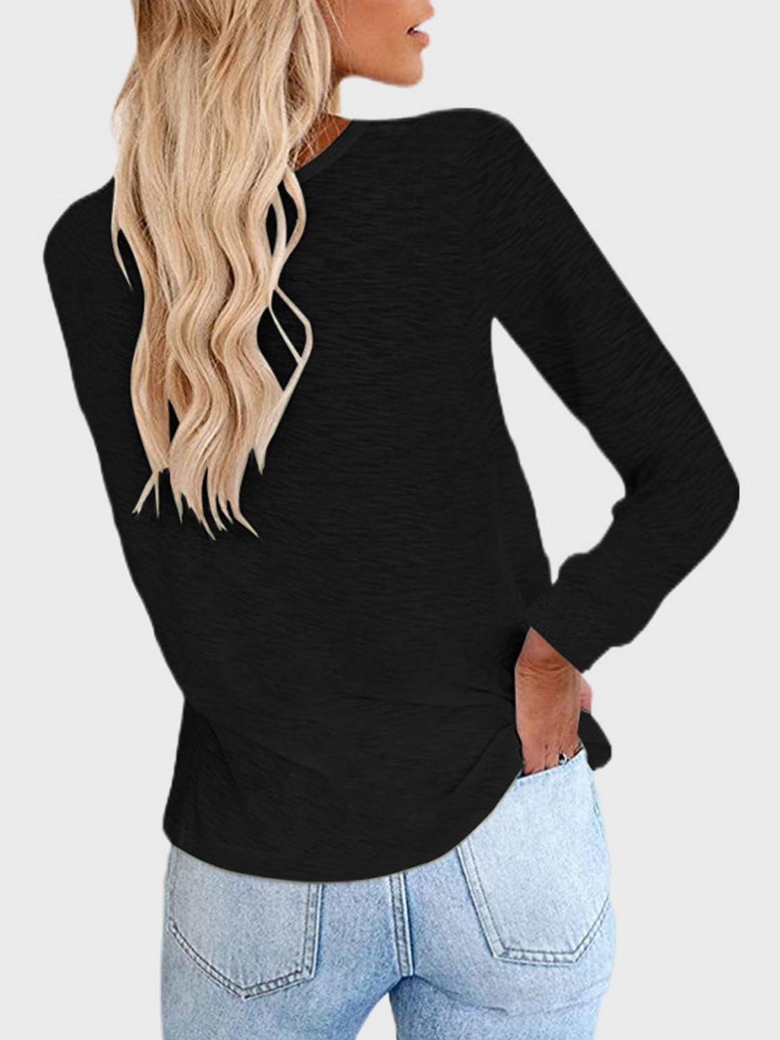 Full Size Round Neck Long Sleeve T-Shirt