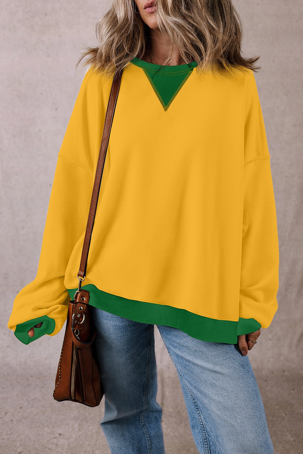 Back-to-School Contrast Sweatshirt