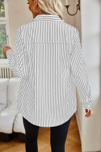 Striped Button-Down Shirt