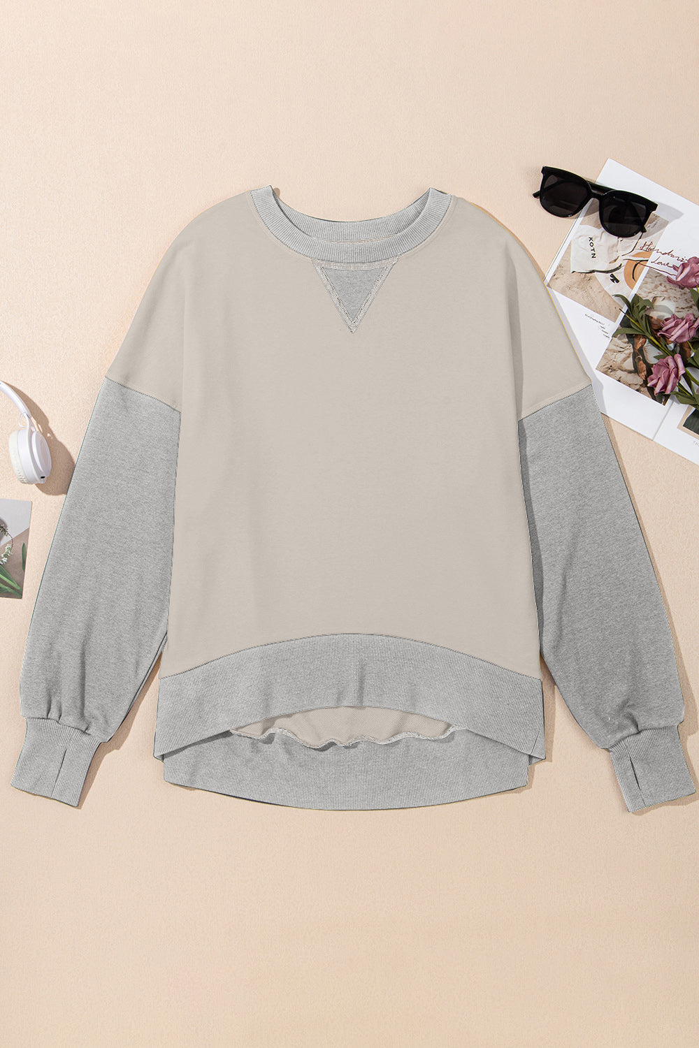 Women's Contrast Crewneck Sweatshirt