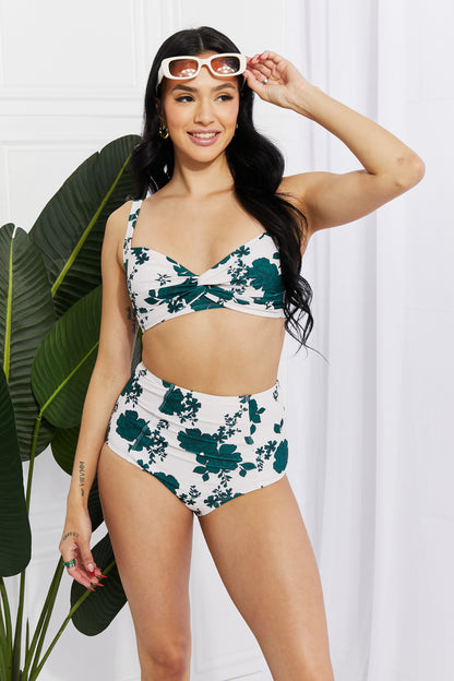 Forest Green High-Waisted Twist Bikini Forest