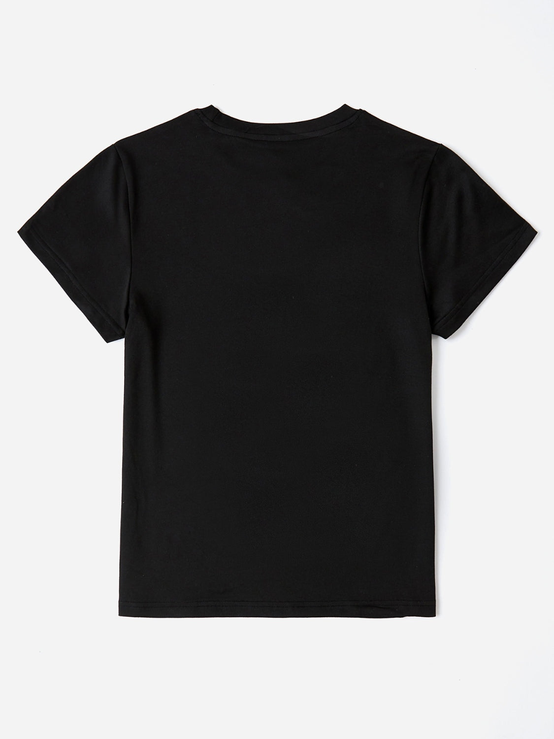 Letter Round Neck Short Sleeve T-Shirt