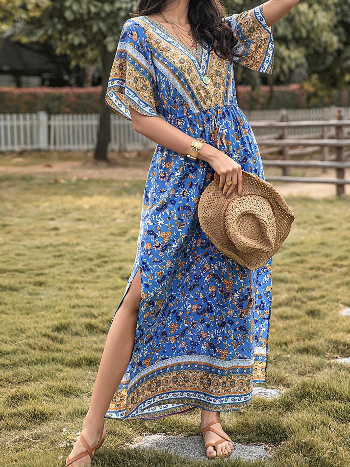 Boho Printed Maxi Dress