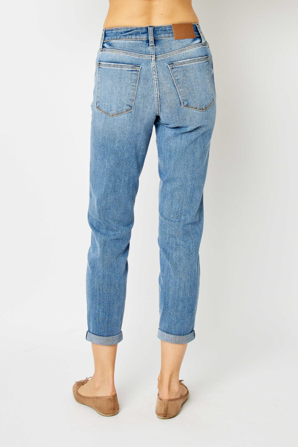 Judy Blue Low-Rise Cuffed Slim Jeans