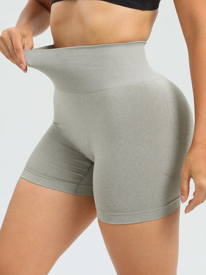 High Waist Active Shorts Gray