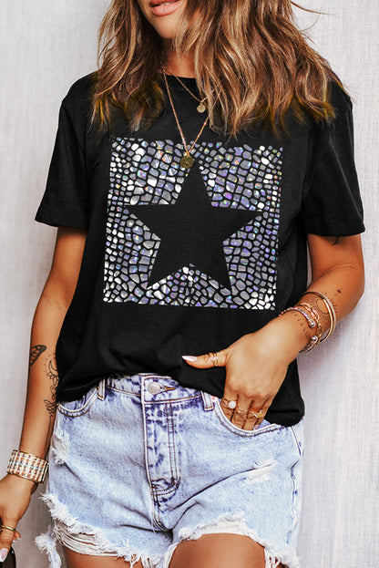 Star Graphic Tee Black