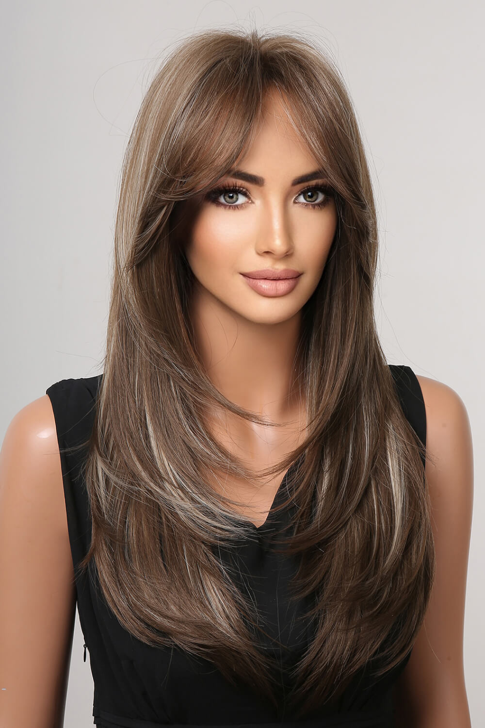22" Long Straight Full Machine Wig (Synthetic Heat Resistant)