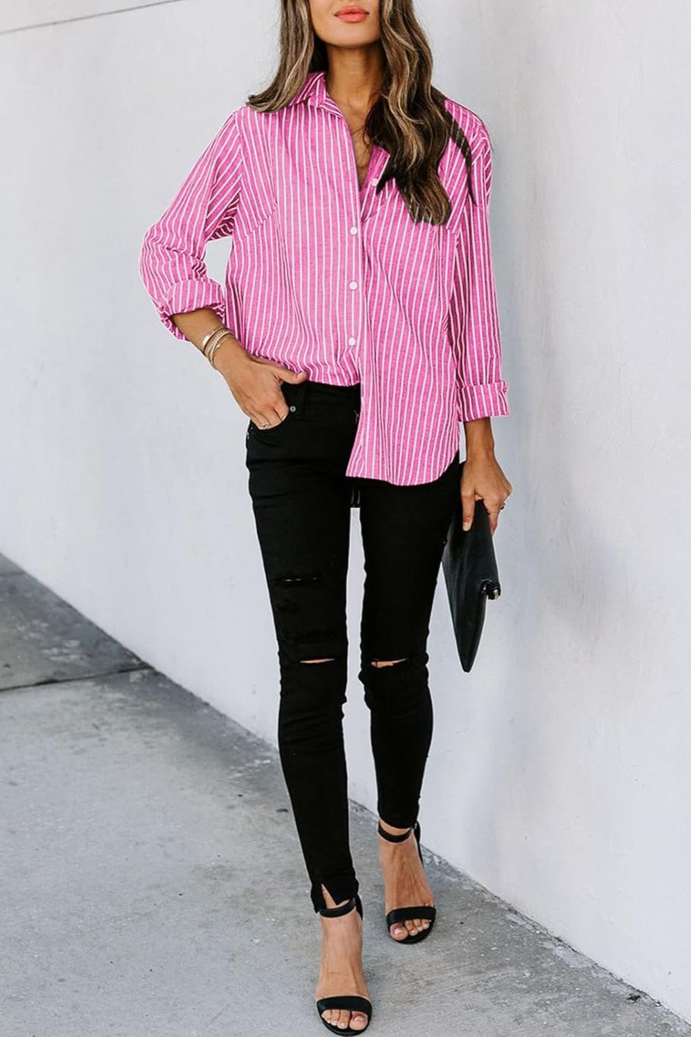 Striped Button-Down Shirt