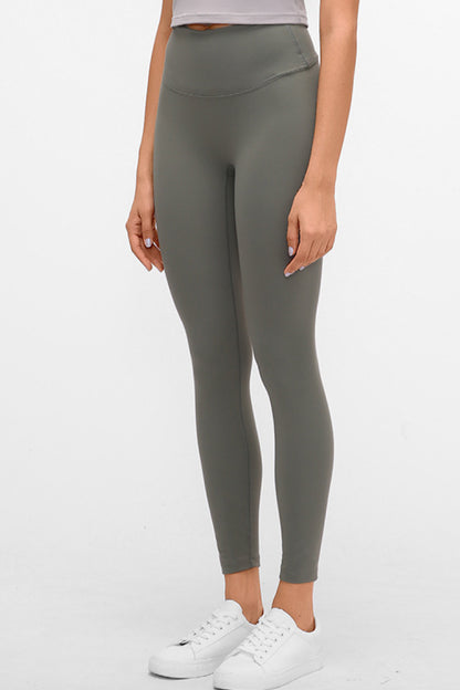 Basic Full Length Active Leggings Olive