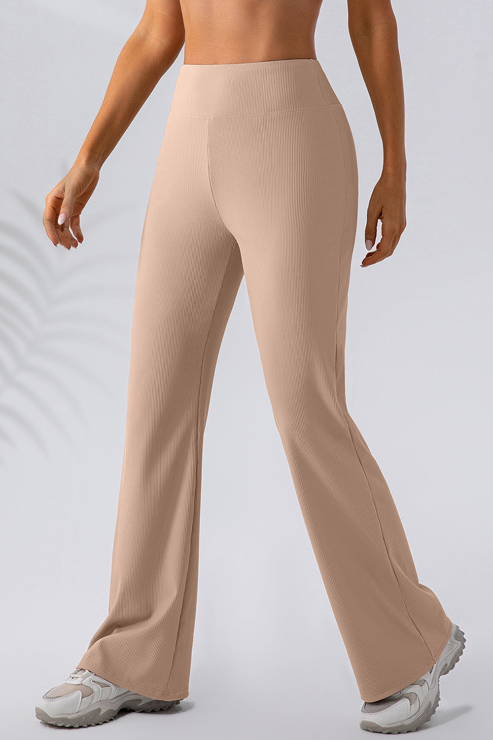 High Waist Straight Active Pants Camel