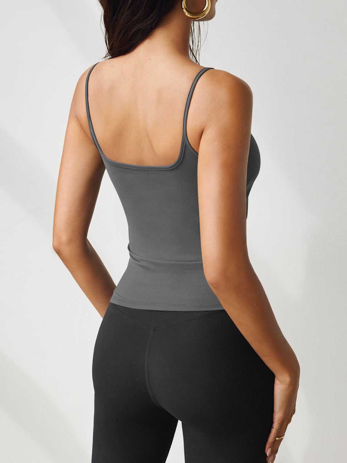 Scoop Neck Cami Dark Gray