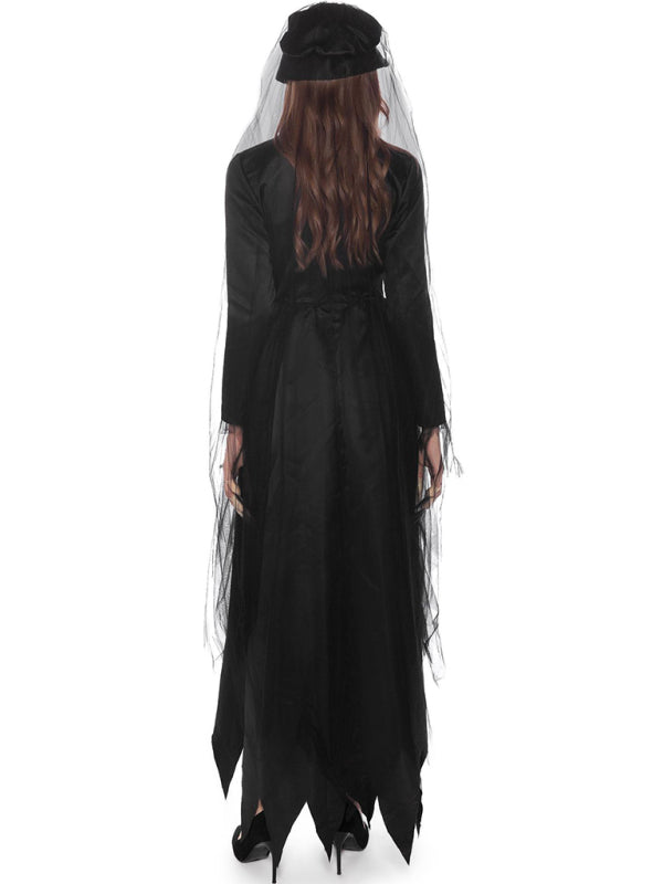 Women's Vampire Bride Grim Reaper Halloween Costume