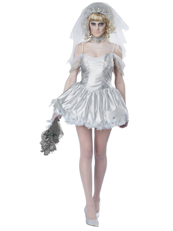 Women's Halloween Demon Vampire Bride Costume