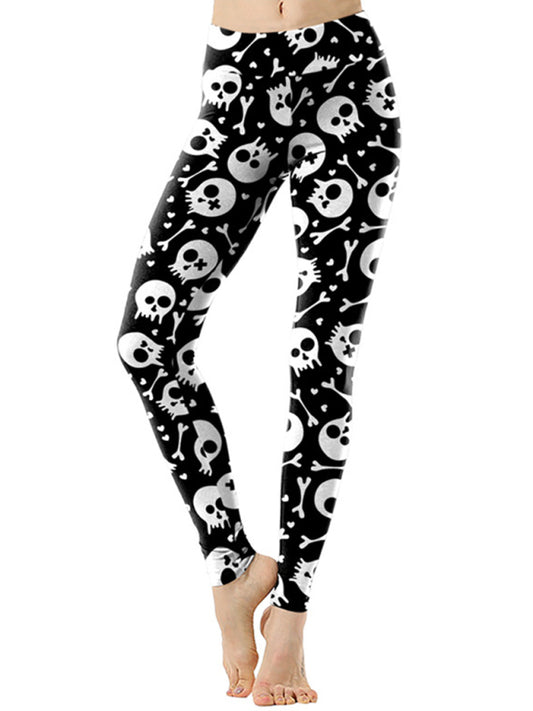 Women's Halloween Graphic Print Trousers Pattern