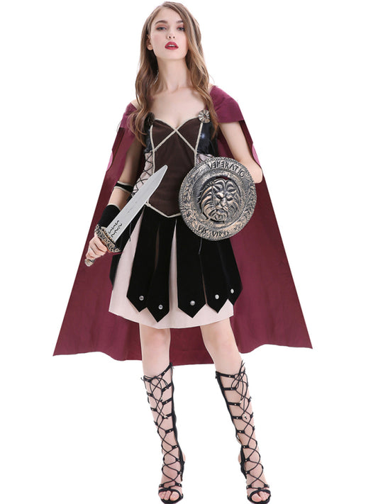 Spartan Warrior Costume for Women Black