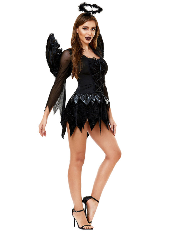 Women's Halloween Black Angel Costume