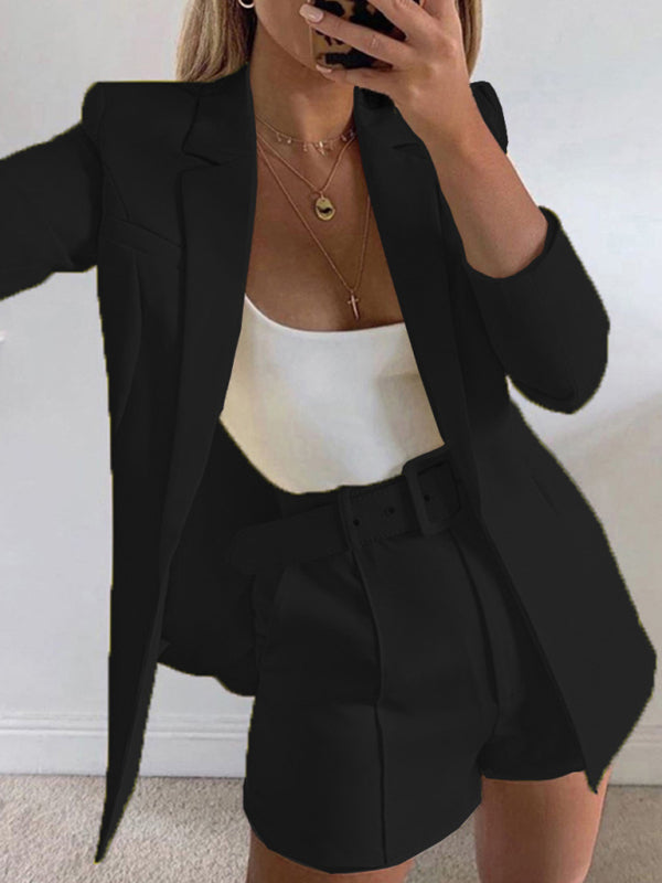 Fashion new suit sexy temperament fashion casual small suit cardigan Black