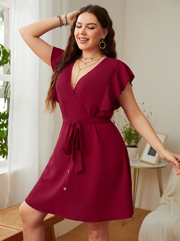 plus size women's fashion loose dress