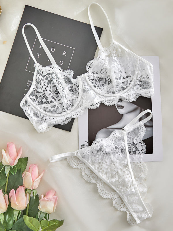 Sexy Lace See-Through Lingerie Set