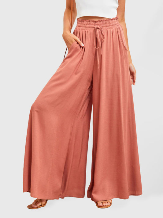 Casual wide-leg explosive style loose casual fashion trousers Pink