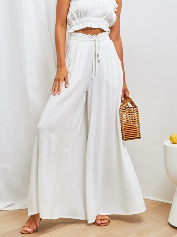 Casual wide-leg explosive style loose casual fashion trousers White