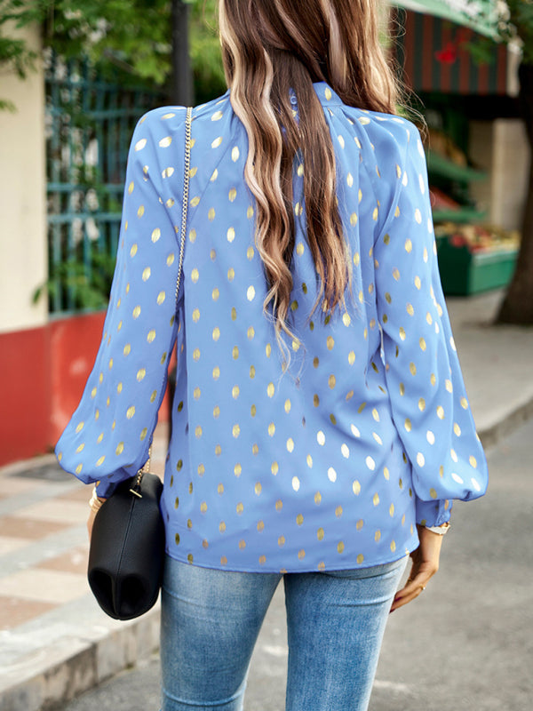 Classic Polka Dot Blouse, Elevated Workwear