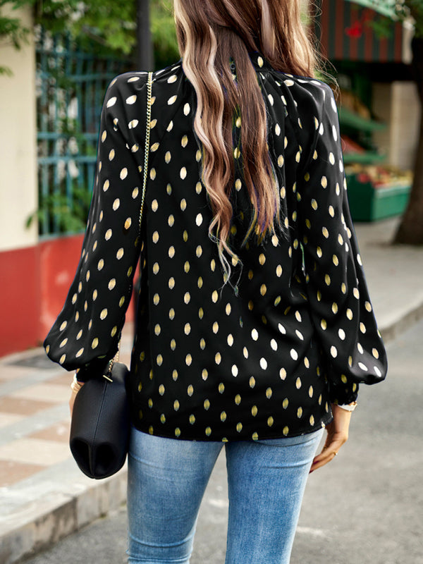 Classic Polka Dot Blouse, Elevated Workwear