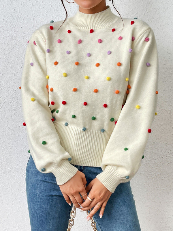 Women's Color Beaded Women's Knitwear Women's Fashion Sweater