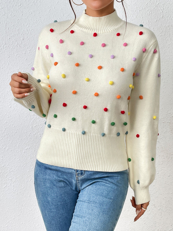 Women's Color Beaded Women's Knitwear Women's Fashion Sweater