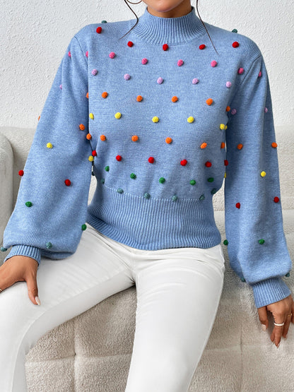 Women's Color Beaded Women's Knitwear Women's Fashion Sweater