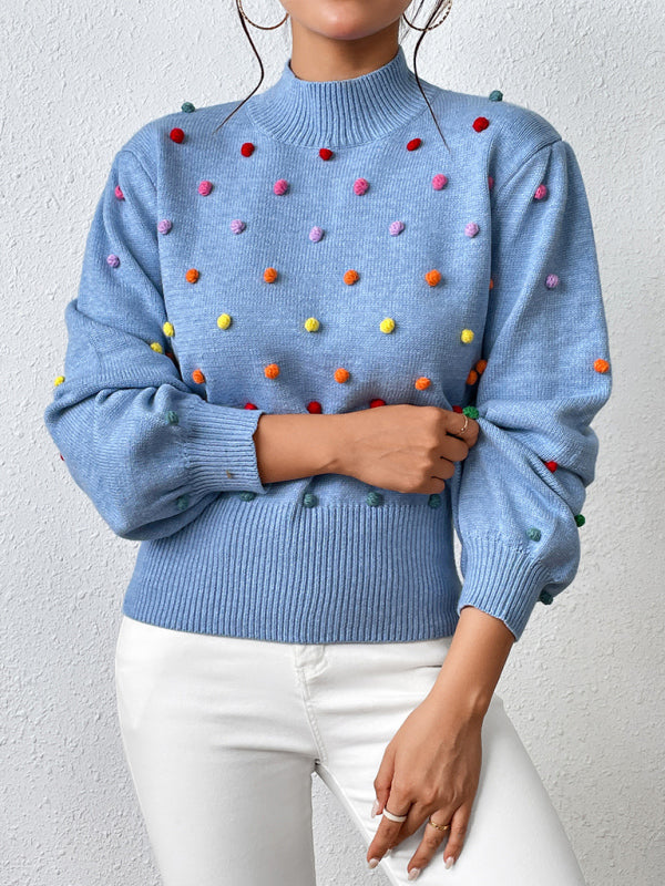 Women's Color Beaded Women's Knitwear Women's Fashion Sweater