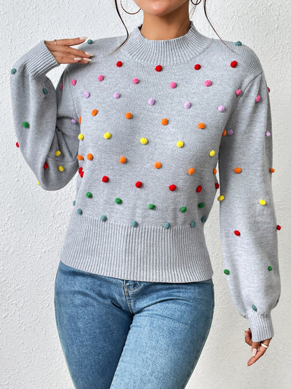 Women's Color Beaded Women's Knitwear Women's Fashion Sweater