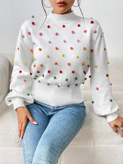 Women's Color Beaded Women's Knitwear Women's Fashion Sweater