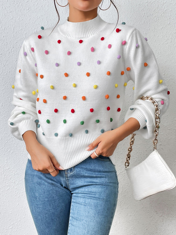 Women's Color Beaded Women's Knitwear Women's Fashion Sweater