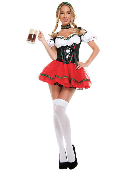 Women's Oktoberfest Maid Costume Red