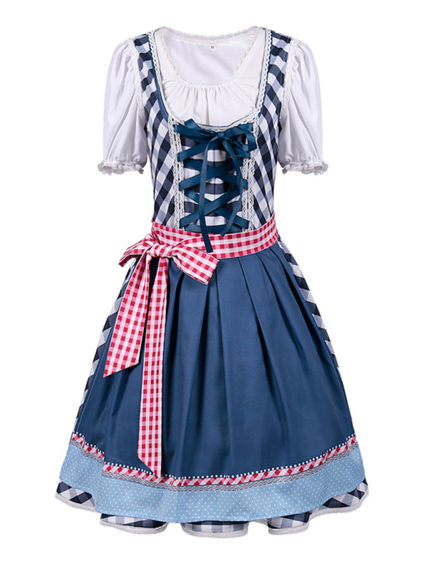 Oktoberfest Bavarian Maid Dress Blue