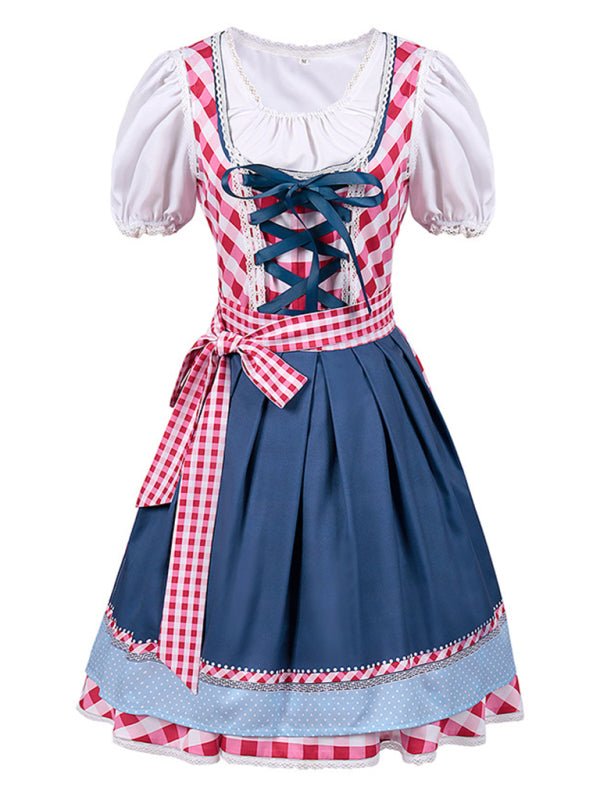 Oktoberfest Bavarian Maid Dress Red