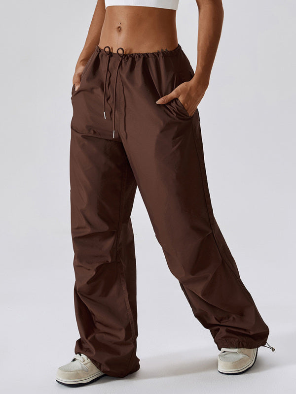 women's loose straight leg casual pocket overalls Coffee