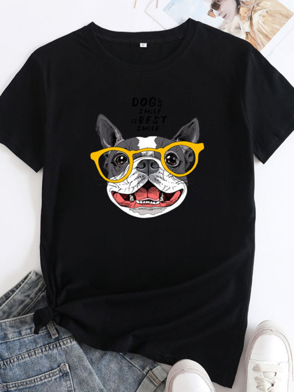 Puppy Graphic Tee Black