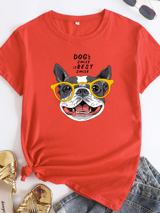 Puppy Graphic Tee Orange