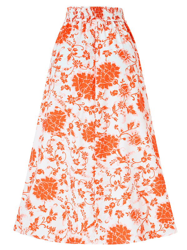 New casual holiday printed casual waist skirt