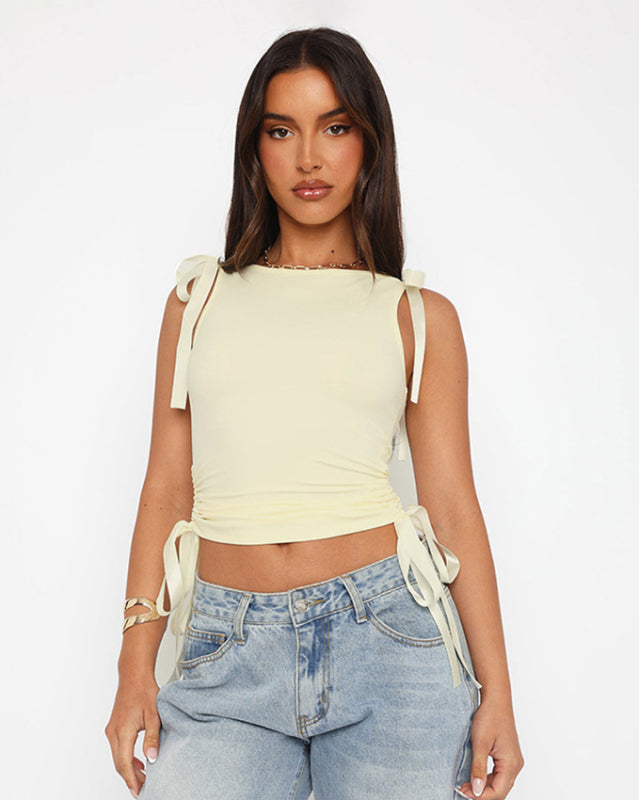 Drawstring Crop Top