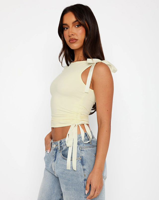 Drawstring Crop Top