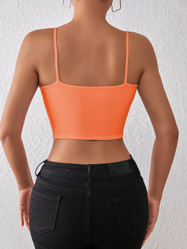 Spring and summer sexy midriff-baring camisole