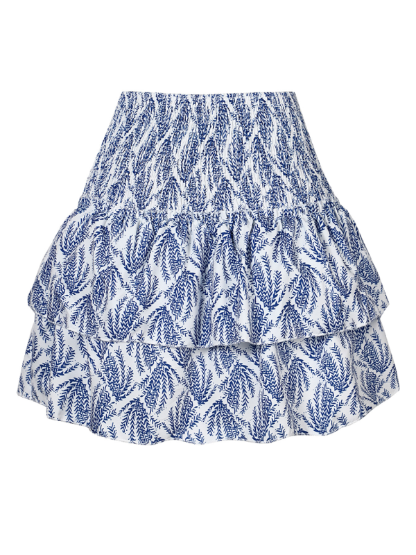 Women's skirt pleated skirt ruffled printed skirt fashionable floral short skirt