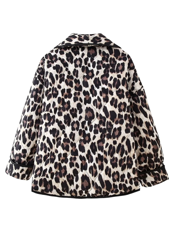 Leopard print cotton jacket