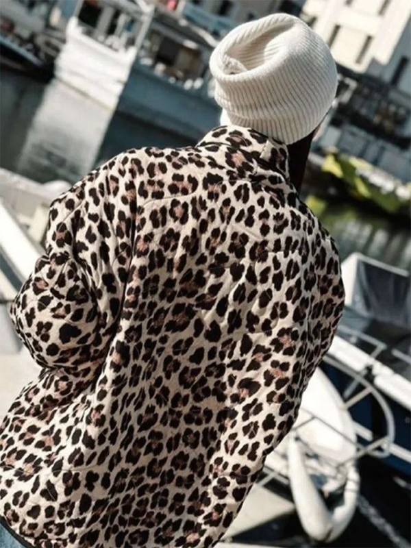 Leopard print cotton jacket