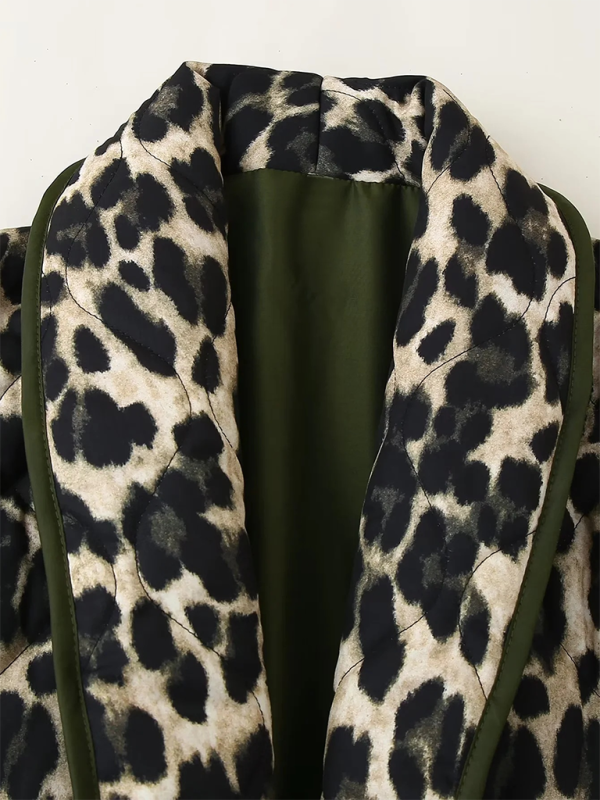 Leopard print cotton jacket