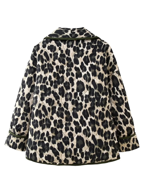 Leopard print cotton jacket