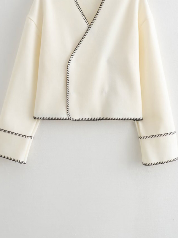 Early Autumn Thin Loose V-Neck Cardigan Jacket